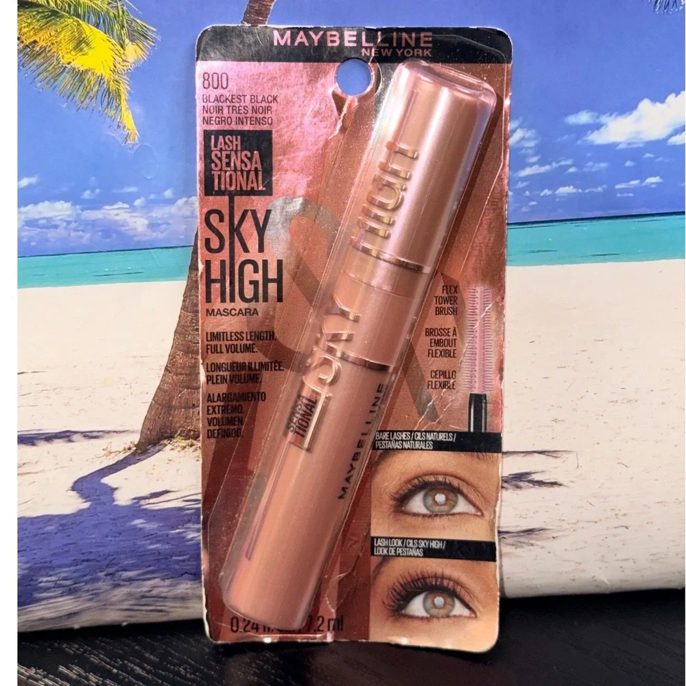 Maybelline Lash Sensational Sky High Mascara 800 Blackest Black 0.24oz New